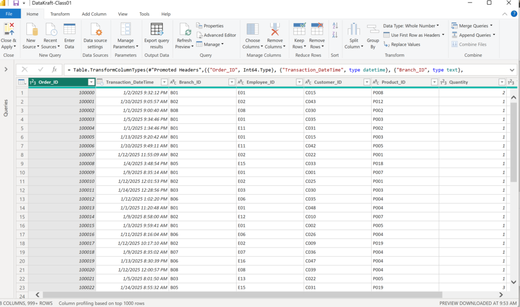 PowerBI Data Type